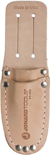 Jonard Tools Jonard Tools H-40 Compact Leather Tool Pouch - Durable Two Pocket Design in Beige