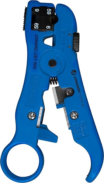 Jonard Tools Jonard Tools UST-596 Universal Cable Stripper for RG59, RG6, Network & Telephone Cables - Efficient & Versatile Tool