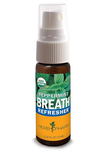 Herb Pharm Herb Pharm Breath Refresher Organic Herbal Fresh Breath Spray Peppermint for Instant Freshness