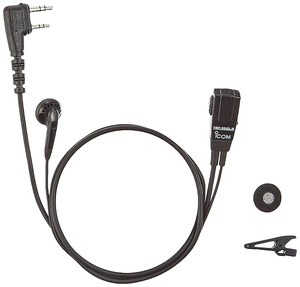 ICOM Icom HM-166LS Compact Earphone Microphone with Slim L-Type Connector - Perfect for Clear Communication - View 3 of 3