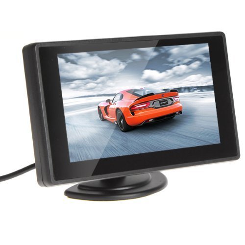 B+W BW 4.3'' Color TFT Car Monitor - 480x272 Resolution Rear-View System for Cars & Automobiles - View 5 of 10