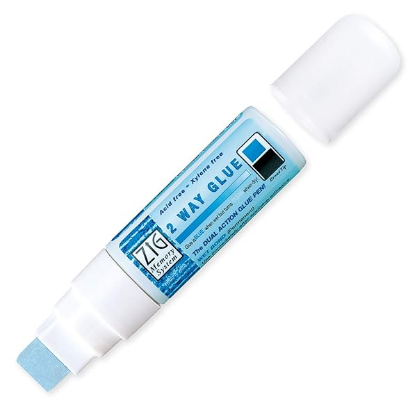 Zig Zig Kuretake 2 Way Glue Stick Pen - 15mm Board Tip, AP-Certified, Made in Japan
