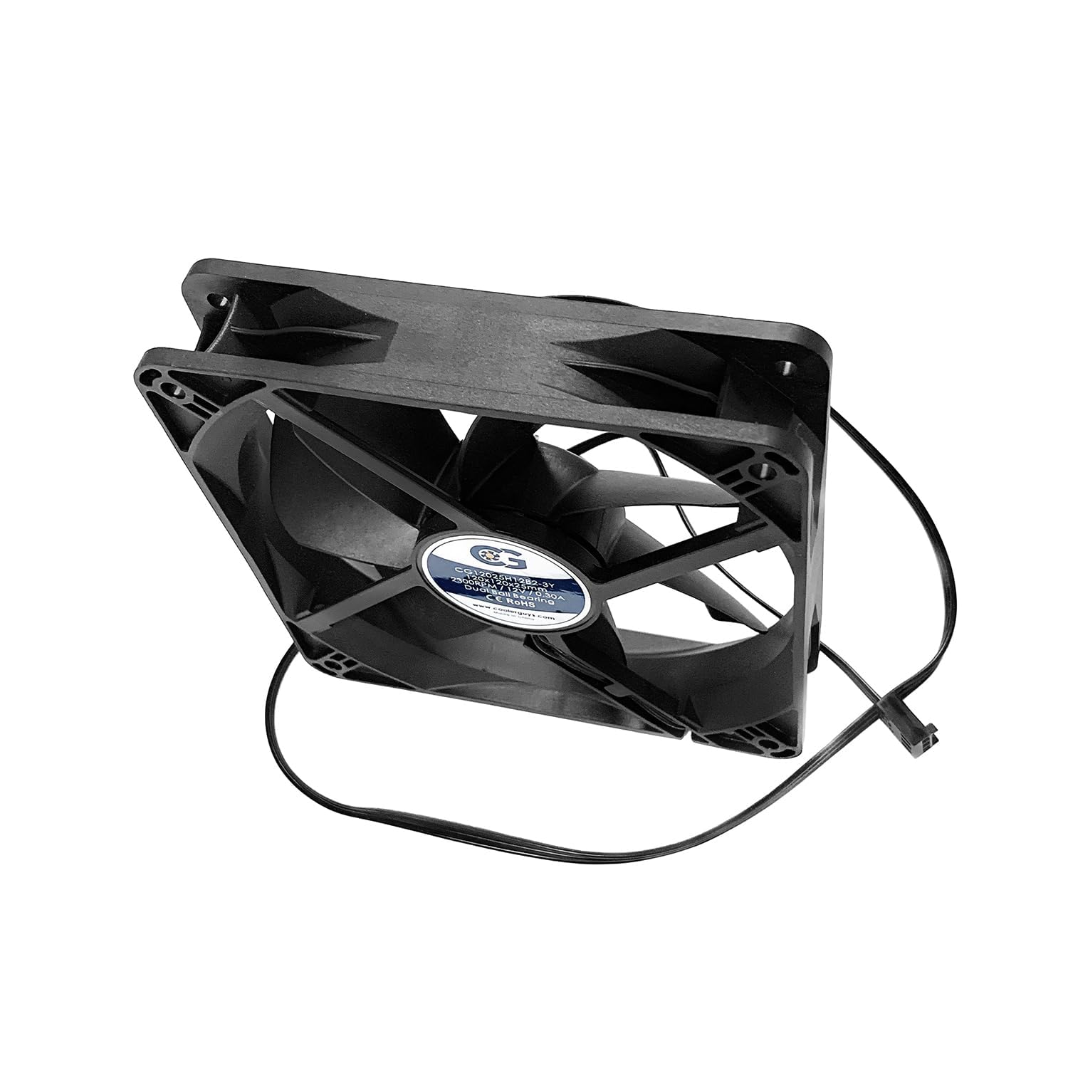 Coolerguys Dual Ball Bearing 12v 3pin High Speed Fan 120x25mm for Efficient Cooling and Performance - View 3 of 7