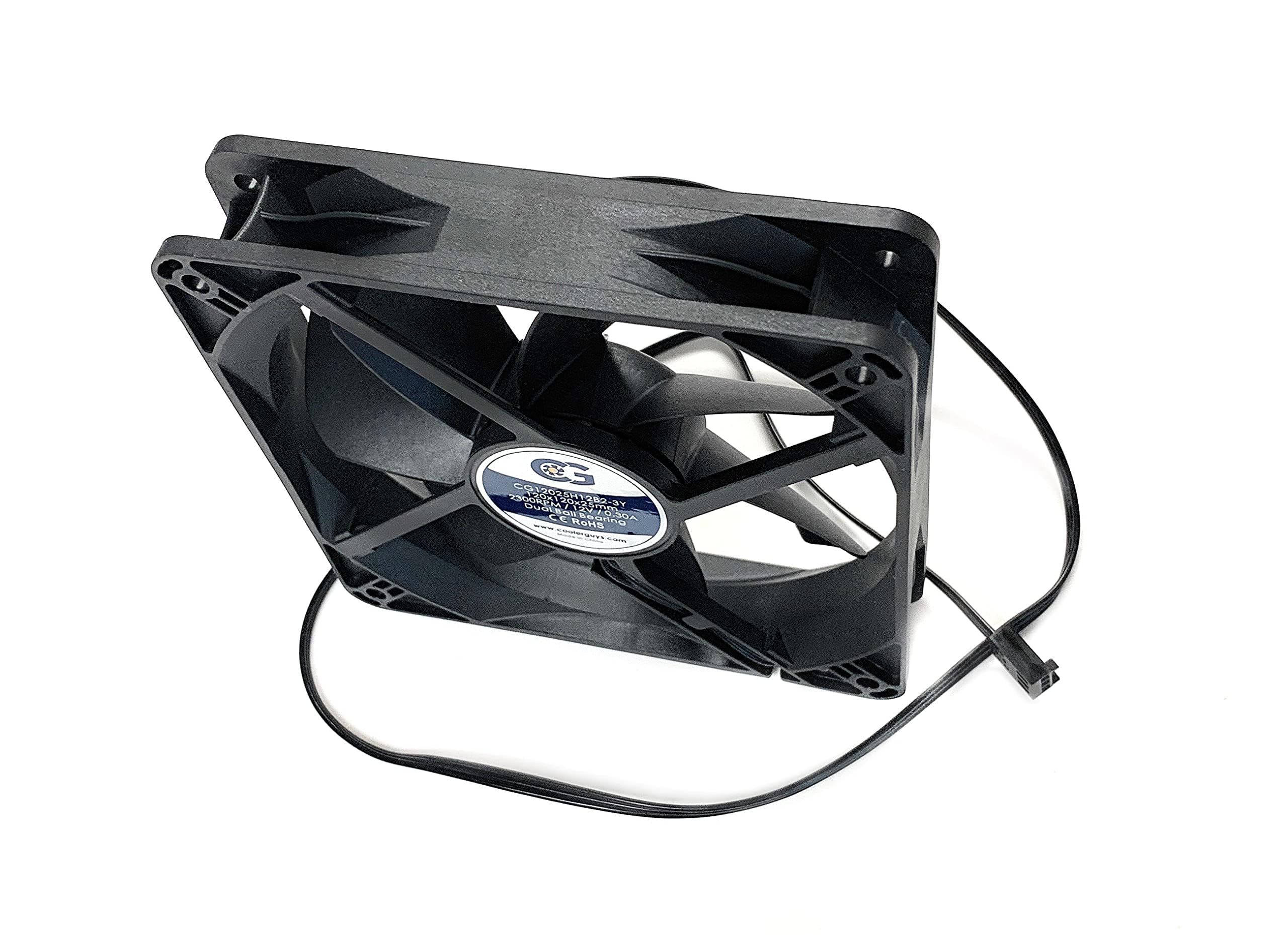 Coolerguys Dual Ball Bearing 12v 3pin High Speed Fan 120x25mm for Efficient Cooling and Performance - View 7 of 7