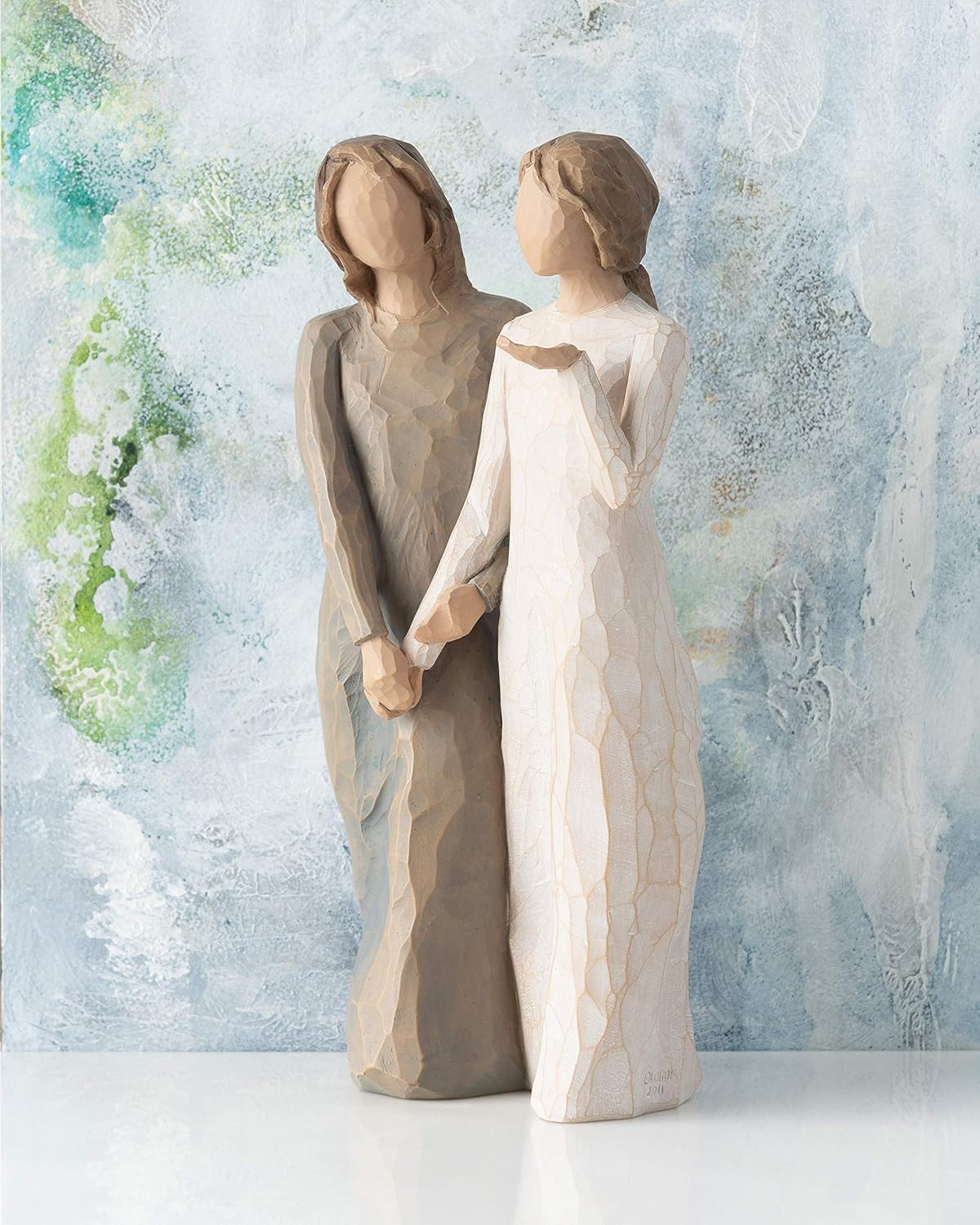Willow Tree Willow Tree My Sister My Friend Hand-Painted Figure Celebrating Supportive Friendships Among Women Sisters and Co-Workers - View 5 of 6