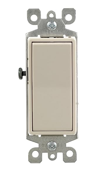 Leviton Leviton 5601-2TM 15 Amp Decora Rocker Switch (10 Pack) - Quiet, Residential Grade, Light Almond