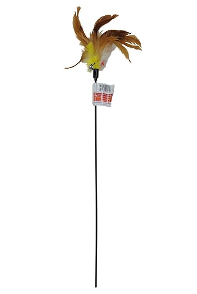 Imperial Cat Imperial Cat Cat n Around Feather Wand for Interactive Play and Exercise for Cats