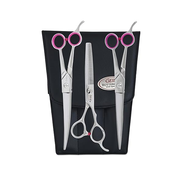 Geib Geib Gator Shear Stainless Steel Pet Grooming Kit 3 Pack for Professional Quality Grooming