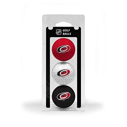 Team Golf Carolina Hurricanes Golf Balls - 3 Pack Regulation Size with Full Color Team Imprint
