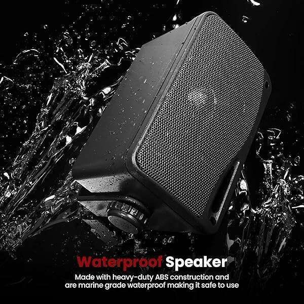 Pyle Buy Pyle 3-Way Mini Box Speaker System - 200W Waterproof Marine Speakers for Home, Boat & Patio Use - View 7 of 10