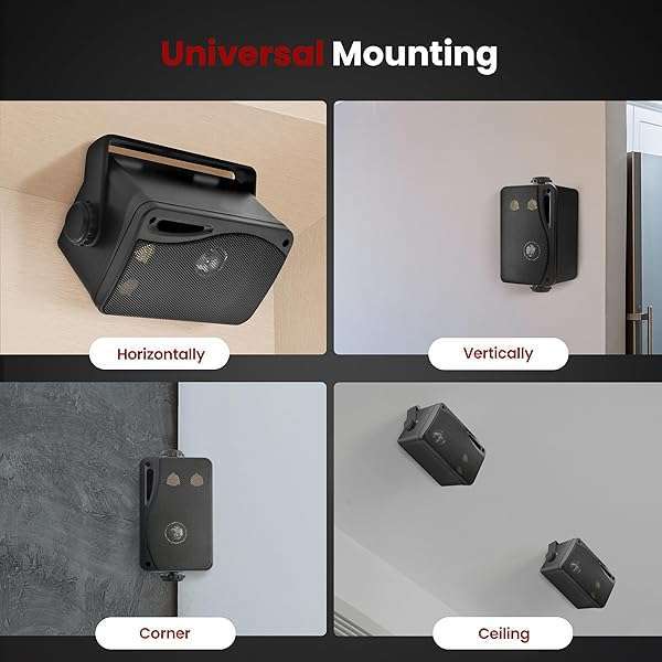 Pyle Buy Pyle 3-Way Mini Box Speaker System - 200W Waterproof Marine Speakers for Home, Boat & Patio Use - View 8 of 10