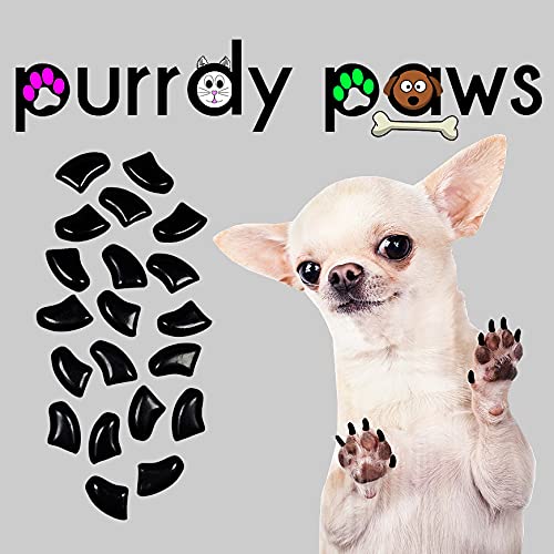 Purrdy Paws Purrdy Paws Soft Nail Caps for Dogs Black XXL Size Durable and Comfortable Claw Protection - View 4 of 6