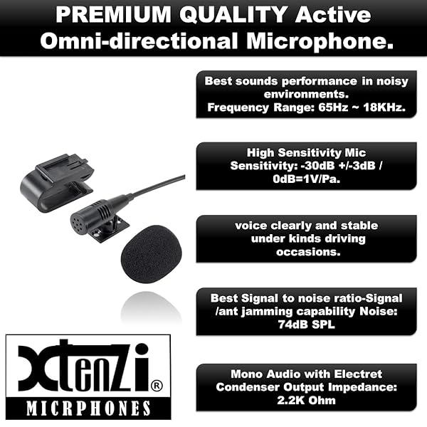 Xtenzi Xtenzi External Microphone for Alpine Car DVD Navigation - High-Quality Sound Upgrade - View 6 of 10