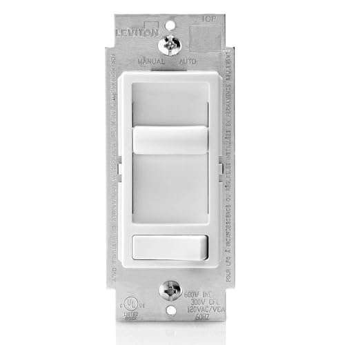 Leviton Leviton SureSlide Dimmer Switch 6674-P0W for Dimmable LED, Halogen & Incandescent Bulbs - White