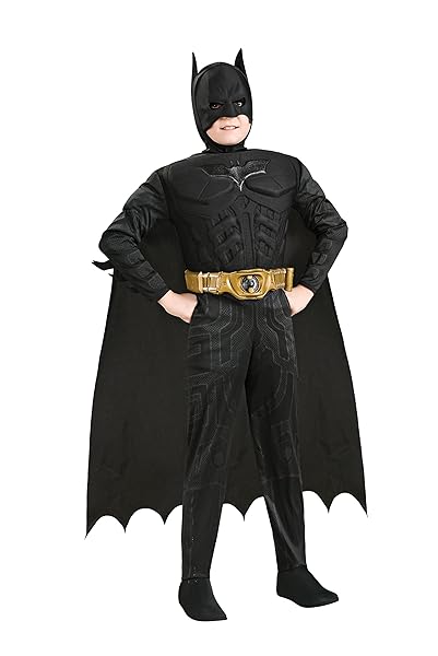 Rubies Rubies Child Dark Knight Rises Deluxe Muscle Chest Batman Costume with Mask Small for Themed Parties and Halloween