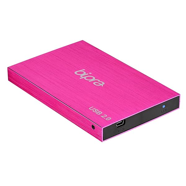 BIPRA " BIPRA 2.5" USB 2.0 Slim Hard Drive - Sweet Pink 320GB FAT32 - Portable Storage Solution" - View 3 of 8