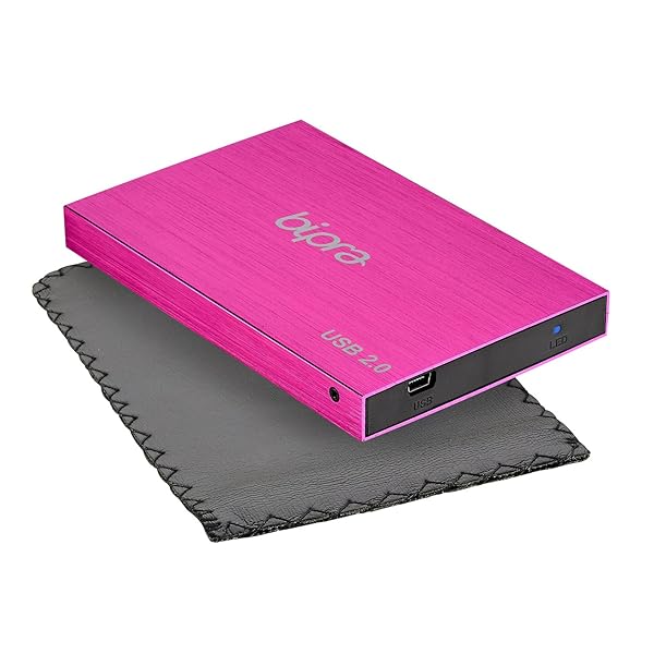 BIPRA " BIPRA 2.5" USB 2.0 Slim Hard Drive - Sweet Pink 320GB FAT32 - Portable Storage Solution" - View 6 of 8