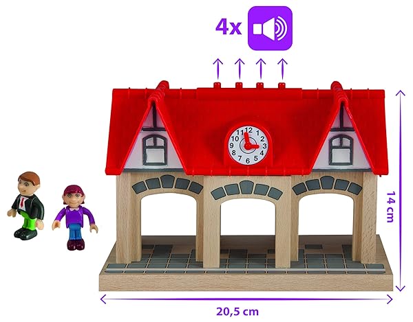 Eichhorn Eichhorn Wooden Soundstation for Train Sets 4 Piece Brown High Quality Educational Toy - View 4 of 4