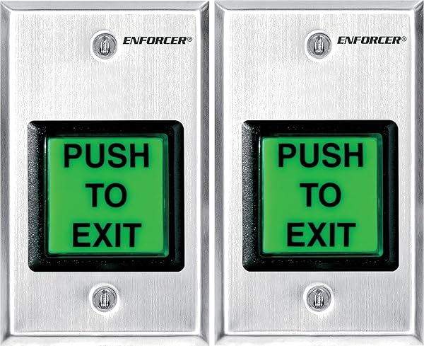 SD-7202GC-PTQ Seco-Larm Stainless Steel Illuminated Exit Plate with Timer - Secure Your Space!