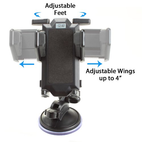USA Gear USA Gear Auto Windshield Mount: Adjustable Phone Holder for iPhone, Galaxy, LG & More - Strong Suction Clamp - View 4 of 9