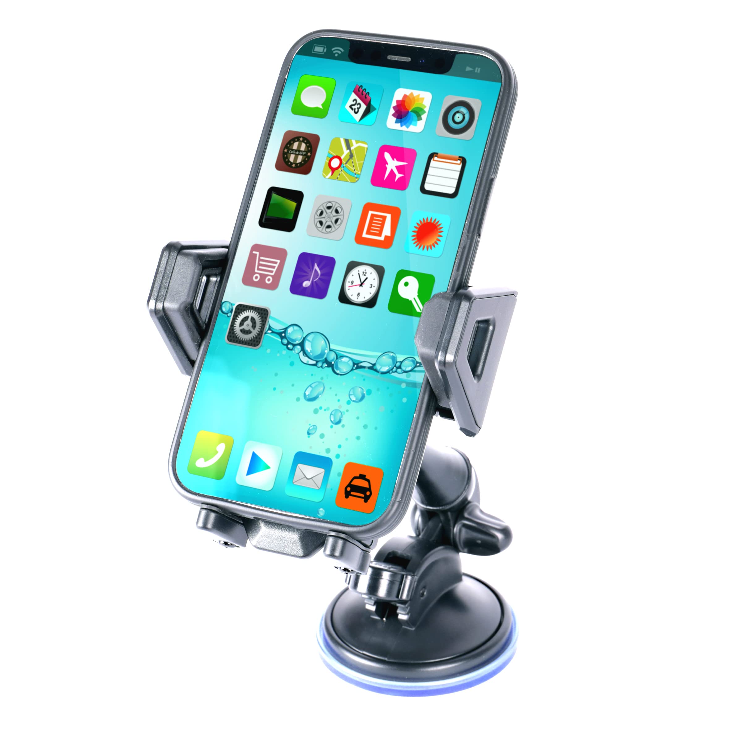 USA Gear Auto Windshield Mount: Adjustable Phone Holder for iPhone, Galaxy, LG & More - Strong Suction Clamp
