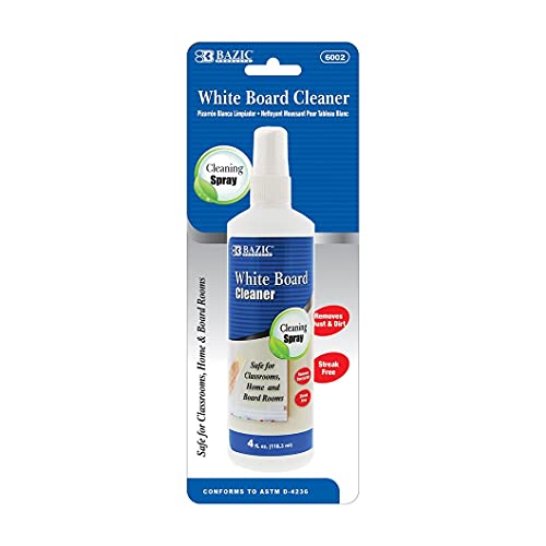 BAZIC Products Buy Bazic 4 oz. White Board Cleaner - Effective, Fast-Drying & Streak-Free Solution for All Your Whiteboard Needs