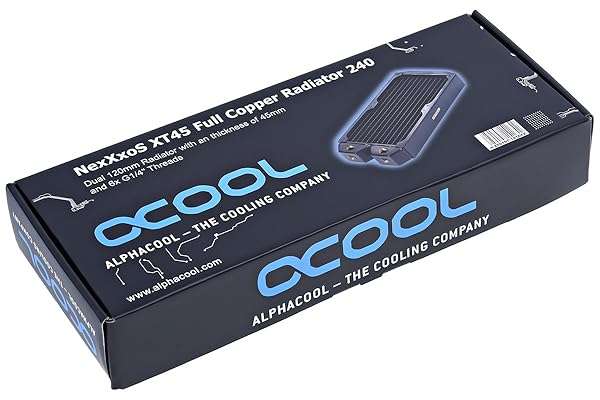 Alphacool Alphacool 14164 NexXxoS XT45 240mm Full Copper Radiator for Optimal Water Cooling - View 8 of 8