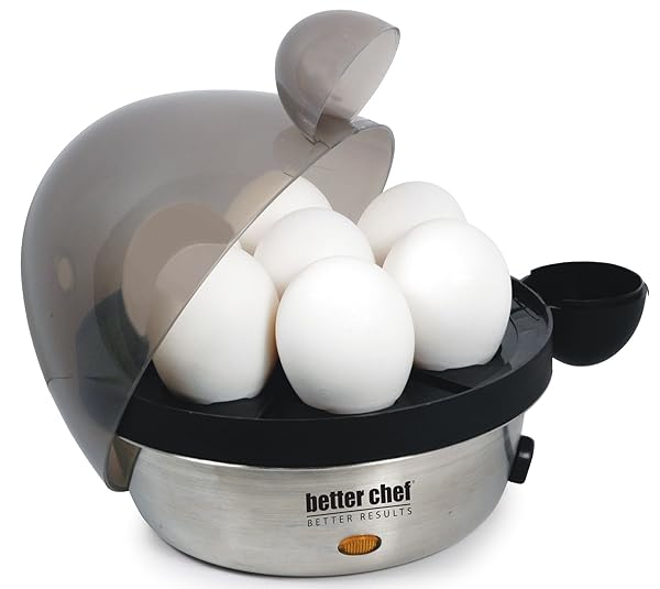 Better Chef Better Chef Electric Egg Cooker: Boil 7 Eggs Quickly with Stainless Steel Design & Cool Touch Tray