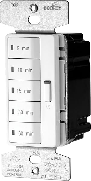 Eaton Buy EATON PT18M-W-K Accell Core Programmable Timer - 120V, Adjustable 5-60 Min Off, White