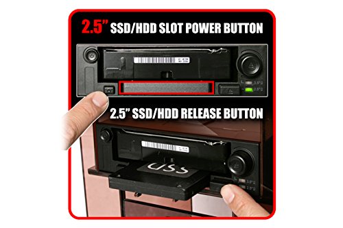 ICY DOCK "ICY DOCK DuoSwap MB971SP-B: 2 Bay 2.5" & 3.5" SATA HDD/SSD Hot Swap Caddy for 5.25" External Bay" - View 3 of 6