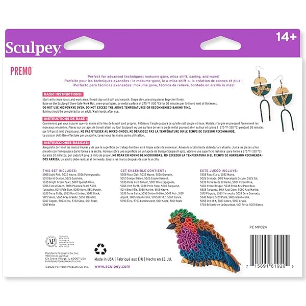 Sculpey 24-Color Sculpey Premo Polymer Clay Sampler - Non-Toxic, Oven-Bake, Perfect for Jewelry & DIY Projects - View 3 of 9