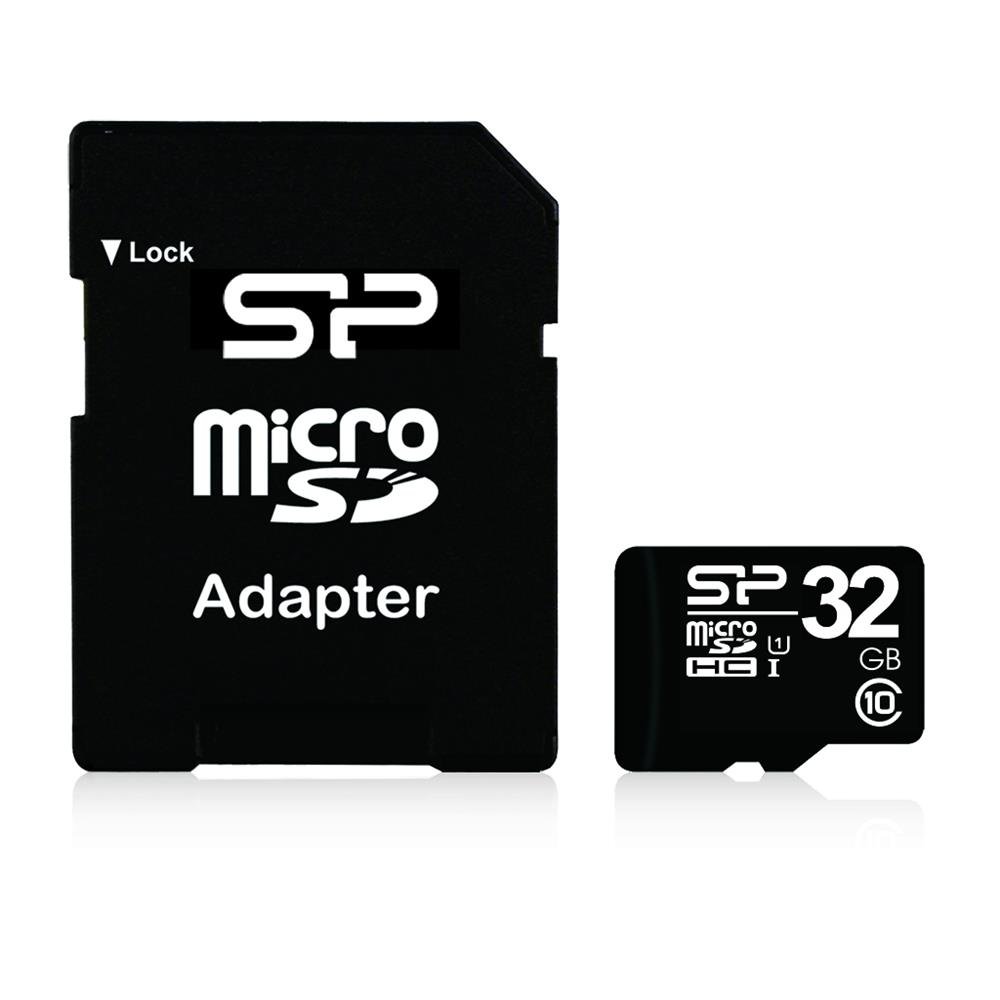 Silicon Power 32GB microSD Memory Card SDHC Class 10 with SD Adapter 40MB per second Speed
