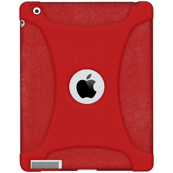 Amzer Silicone Jelly Skin Case for iPad 2 & 3 - Tomato Red Cover (AMZ93584) | Durable Protection & Stylish Design