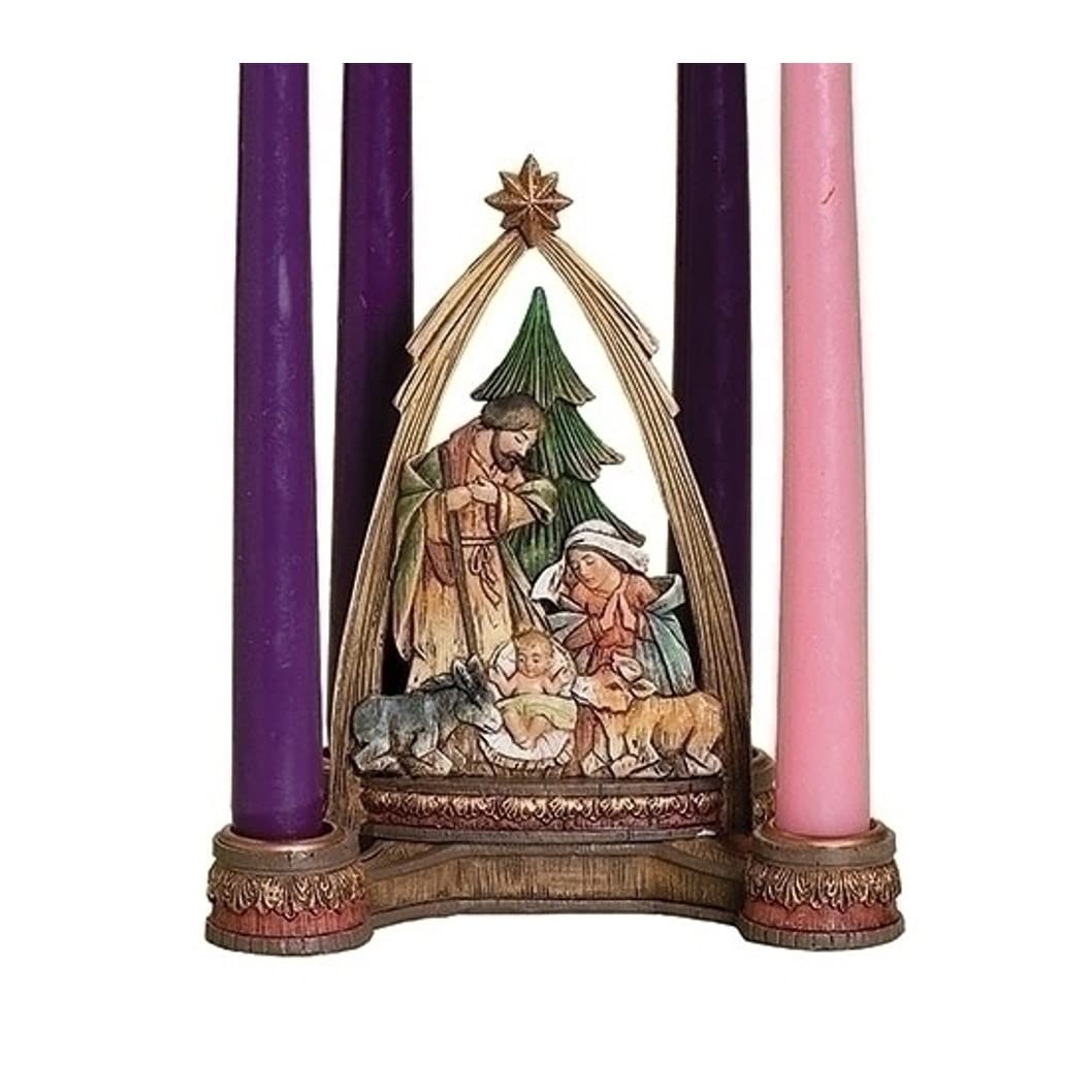 Joseph's Studio Josephs Studio 6-1/4 Inch Tall Nativity Advent Candle Holder Perfect for Holiday Decor