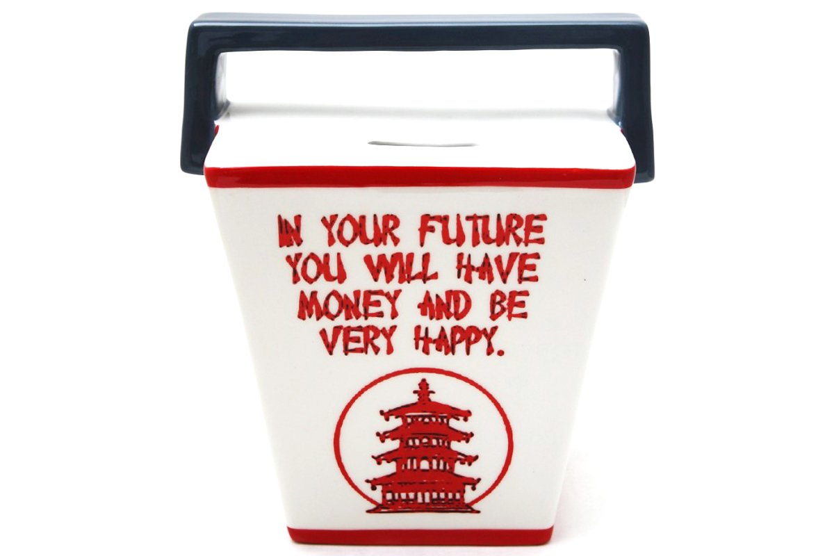 PTC PTC 6.50 Inch Ceramic Good Fortunes Piggy Bank for Coins and Savings