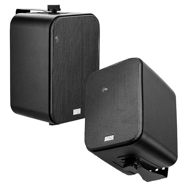 "OSD 4" Outdoor Patio Speakers - 80W, IP54 Weather Resistant, Black Aluminum Grilles - Perfect for Your Outdoor Sound Needs!"