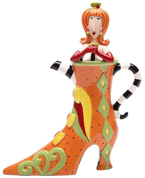 Appletree Design Appletree Design Have Some Tea Teapot 8-1/4 Inch Elegant Ceramic Teapot for Tea Lovers