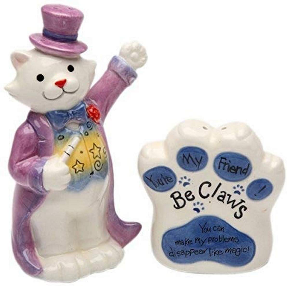 Appletree Design Be Claws You're My Friend Salt and Pepper Set 4-1/8 Inch Perfect for Adding Fun to Your Table Decor
