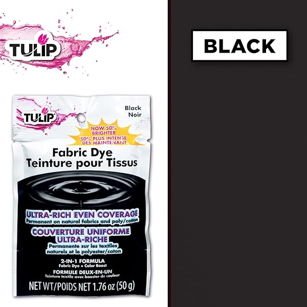 TULIP Buy Tulip Permanent Fabric Dye in Black (26588) - Vibrant, Long-Lasting Color for All Fabrics - View 4 of 8