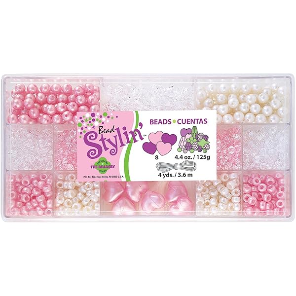 The Beadery Beadery B6485 Bead Stylin Box Kit 4.4 Ounce Bubblegum for Creative Crafting and Jewelry Making