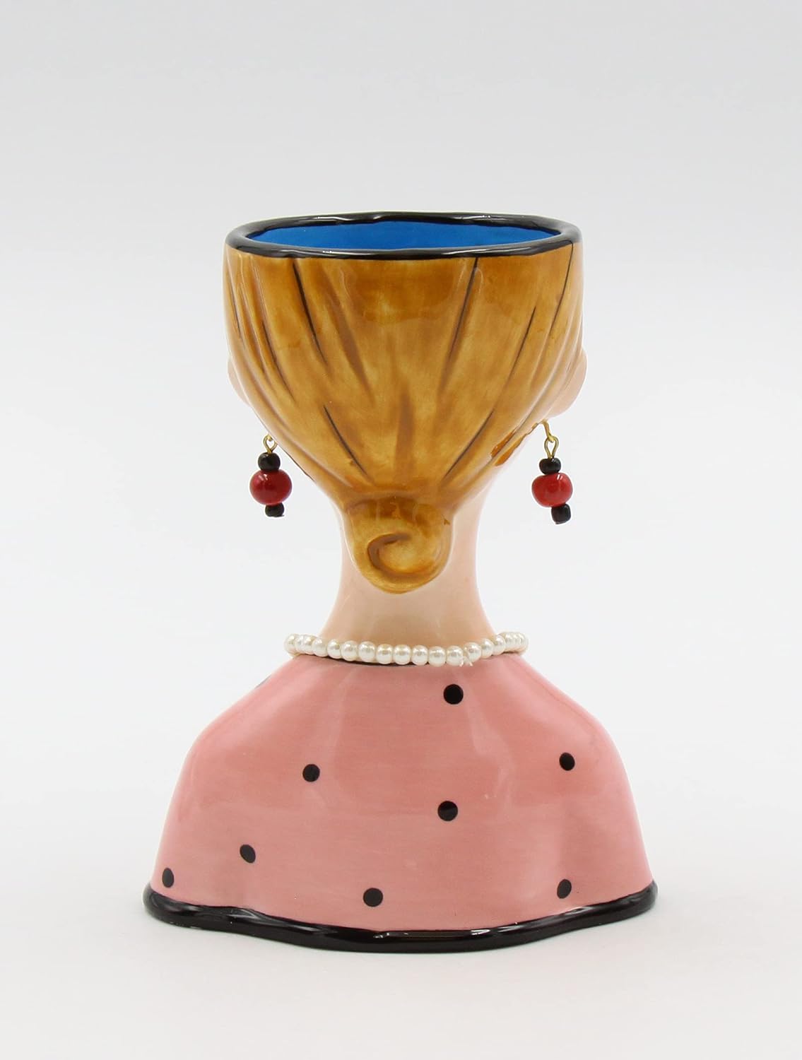 Appletree Design Appletree Design Dilly Dots Lady Vase Functional and Decorative 5-3/8 Inch Tall Perfect for Home Decor - View 3 of 4