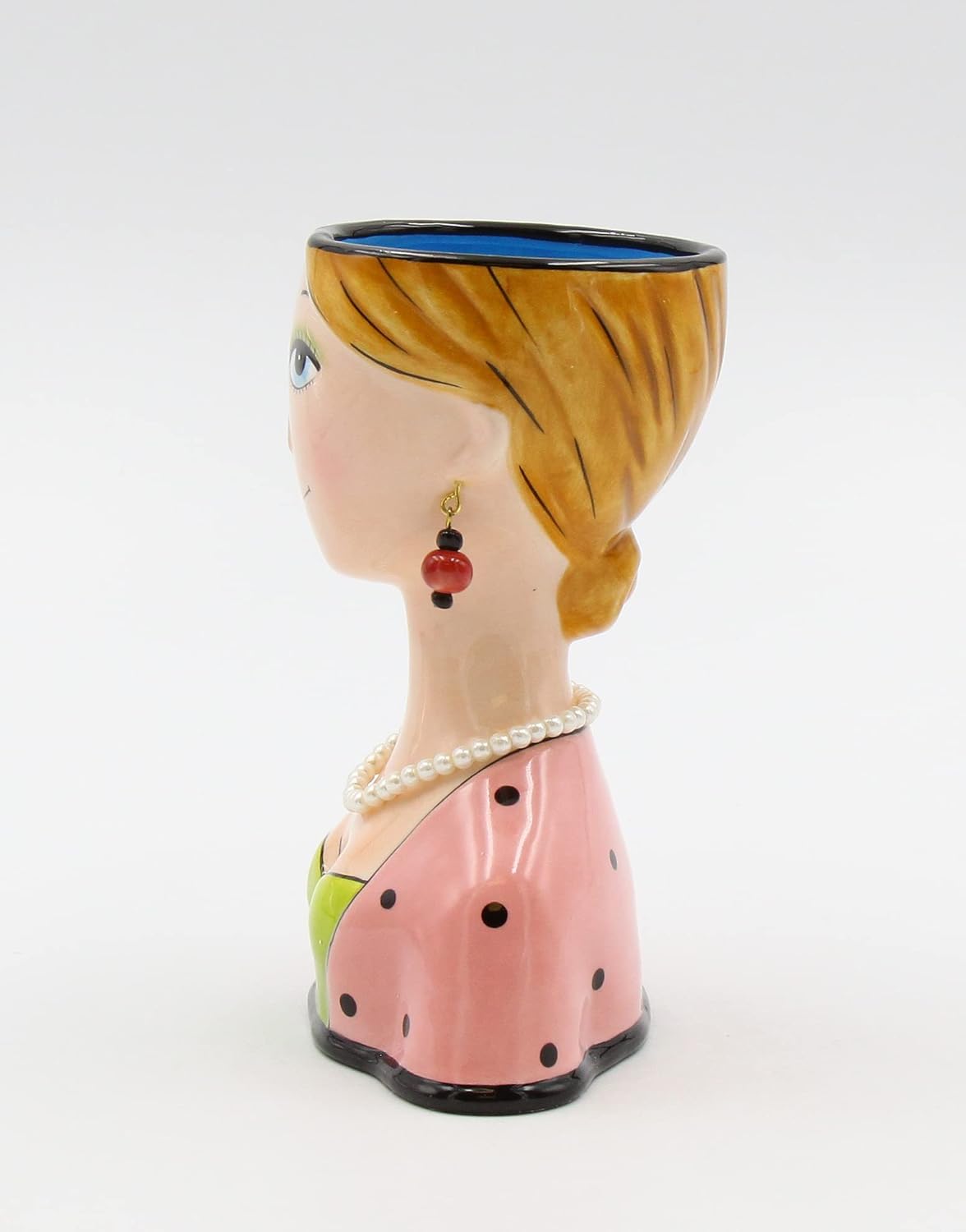Appletree Design Appletree Design Dilly Dots Lady Vase Functional and Decorative 5-3/8 Inch Tall Perfect for Home Decor - View 4 of 4