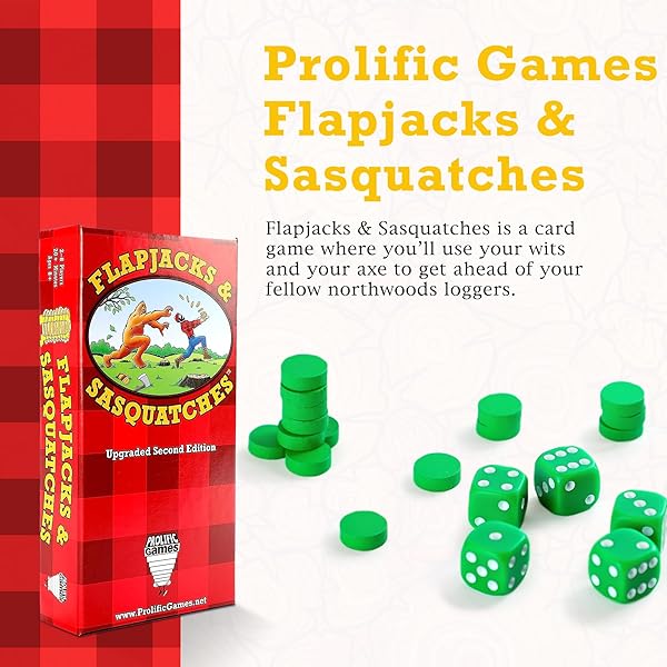 Prolific Games Prolific Games Flapjacks and Sasquatches 2nd Edition Family Card and Dice Game for 2-8 Players Fun for Kids and Adults - View 3 of 8