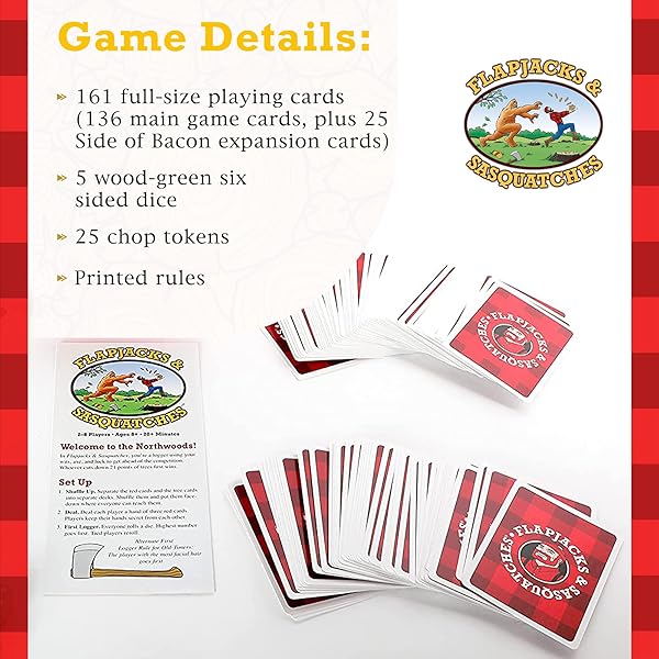 Prolific Games Prolific Games Flapjacks and Sasquatches 2nd Edition Family Card and Dice Game for 2-8 Players Fun for Kids and Adults - View 6 of 8