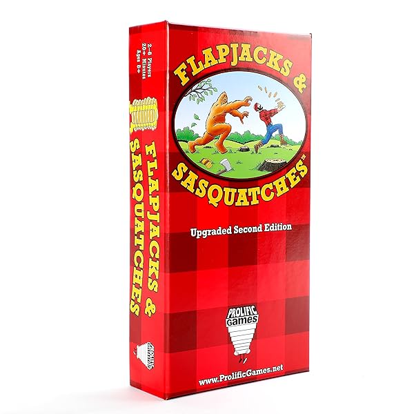 Prolific Games Prolific Games Flapjacks and Sasquatches 2nd Edition Family Card and Dice Game for 2-8 Players Fun for Kids and Adults