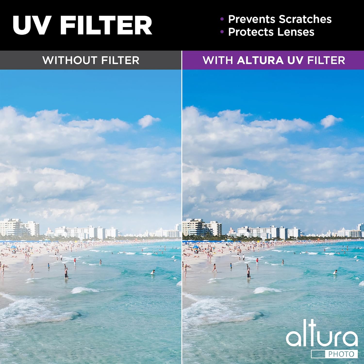 Altura Photo Altura Photo 62mm Lens Filter Kit Multi Coated UV CPL Polarizing ND Filters with Case for Camera Accessories and Lenses - View 3 of 7
