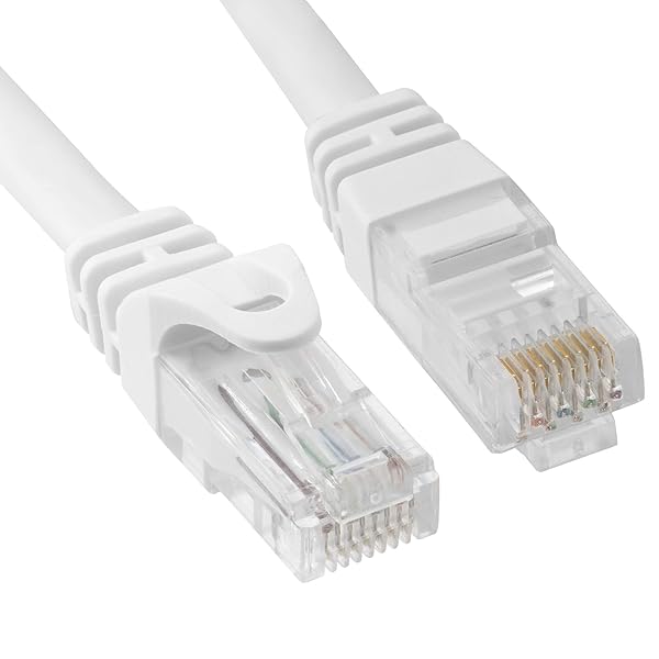 High-Speed 15ft Cat6 Ethernet Cable - 10 Gigabit RJ45 Patch Cord with Gold Plated Connectors