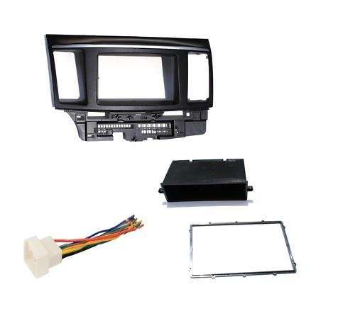 Custom Install Parts Aftermarket Double Din Dash Kit & Wire Harness for Mitsubishi Lancer/Evo (2007-2017) - Easy Installation