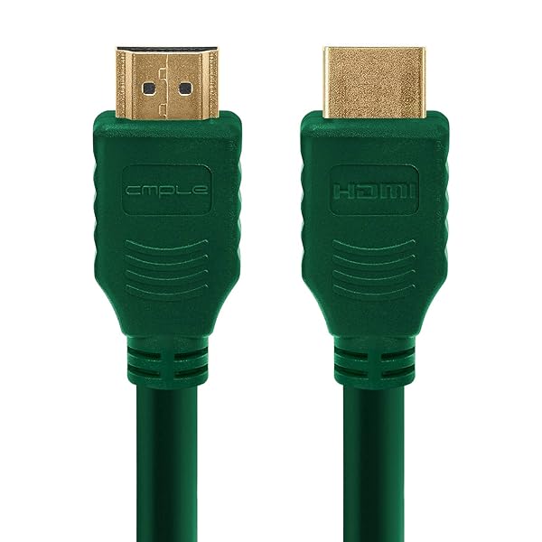 Cmple Cmple 1.5FT HDMI Cable - High Speed 4K UHD 60Hz, 18Gbps, 3D - Green HDMI Cord for HDTV & Audio Return - View 2 of 6