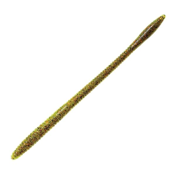 Z-man Finesse Wormz Soft Bait Lures 7 Inch Coppertreuse Freshwater Package of 8 for Effective Fishing